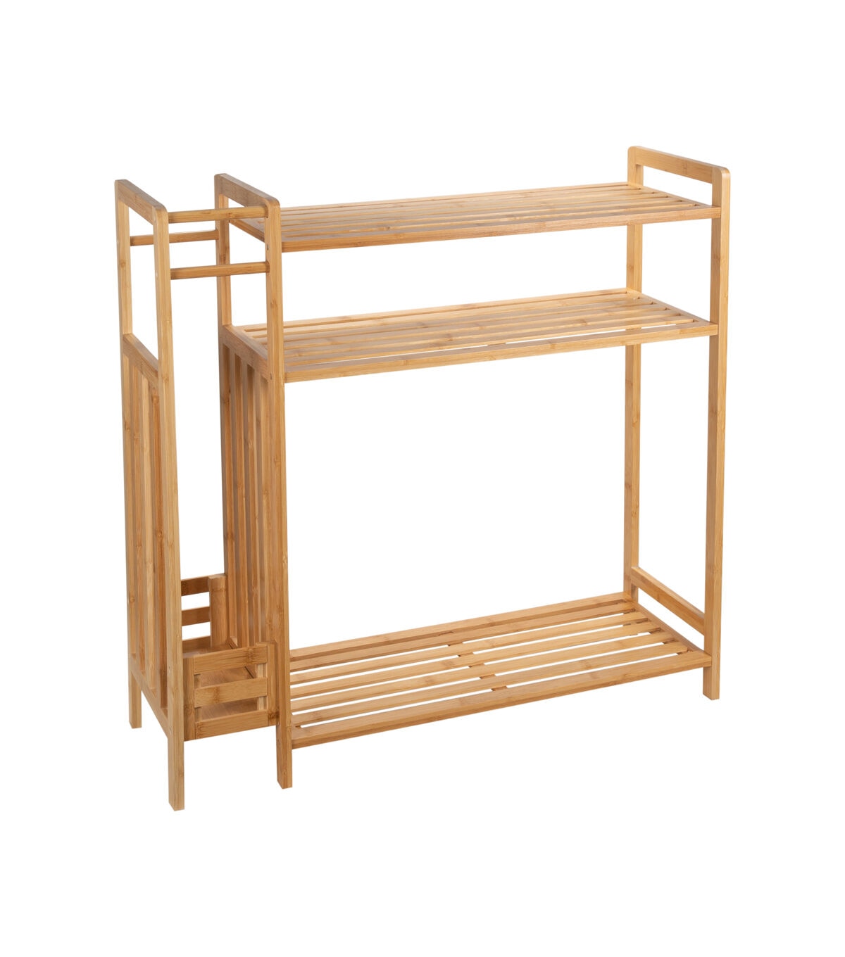 Organize It All 31.5 Bamboo Shoe Rack With Umbrella Stand