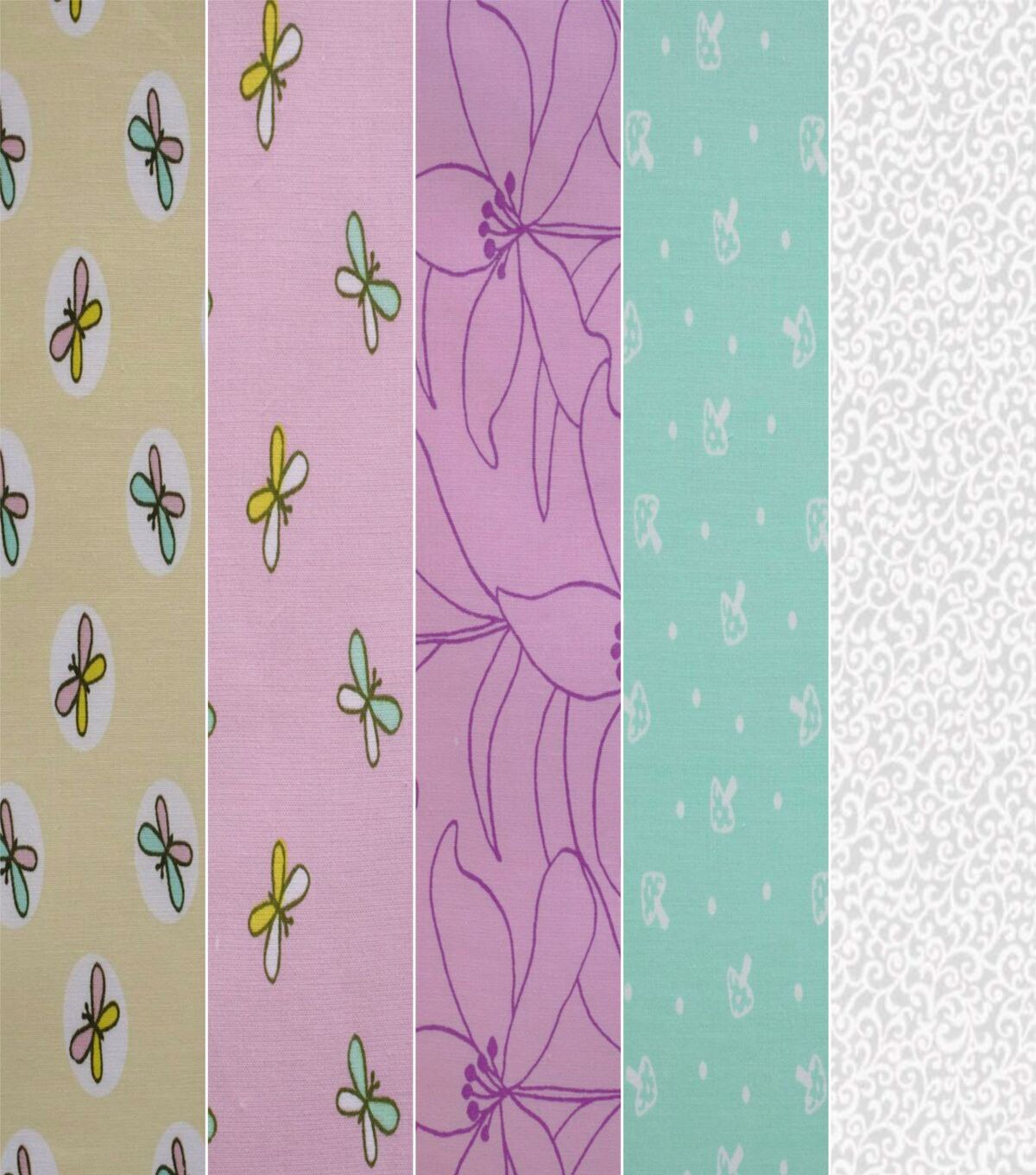 18 x 21 Buggin 2 Cotton Fabric Quarters 5ct by Quilter's Showcase