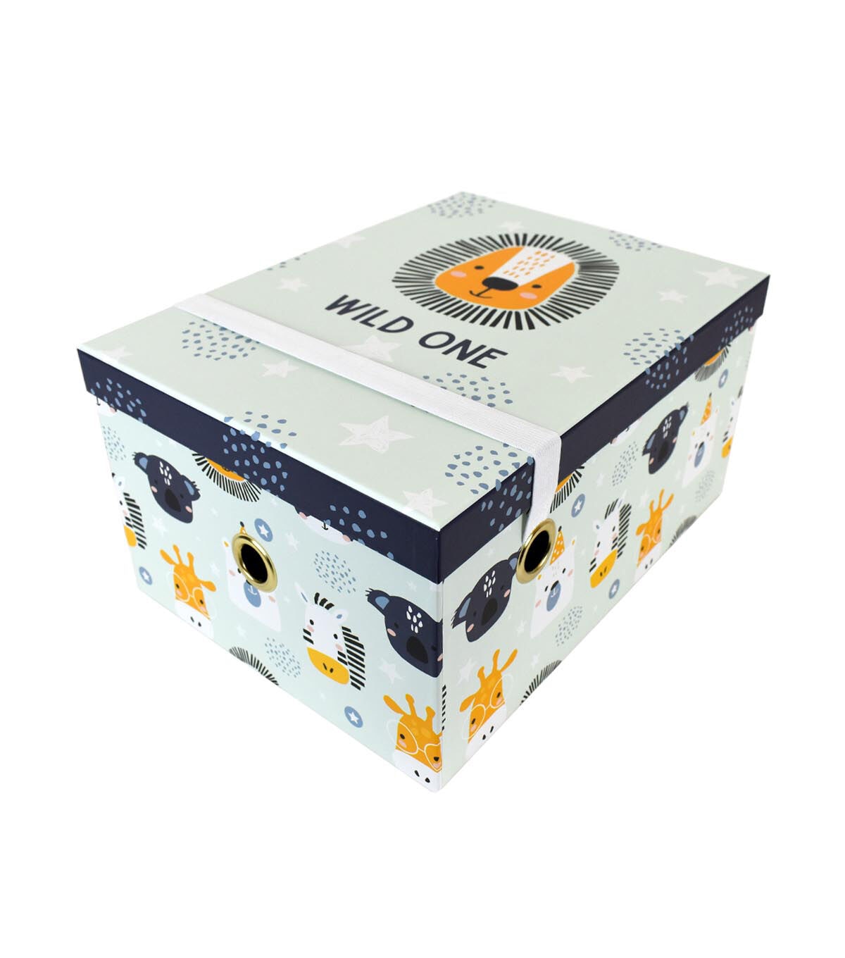 13.5 Wild One Rectangle Box With Elastic Closure