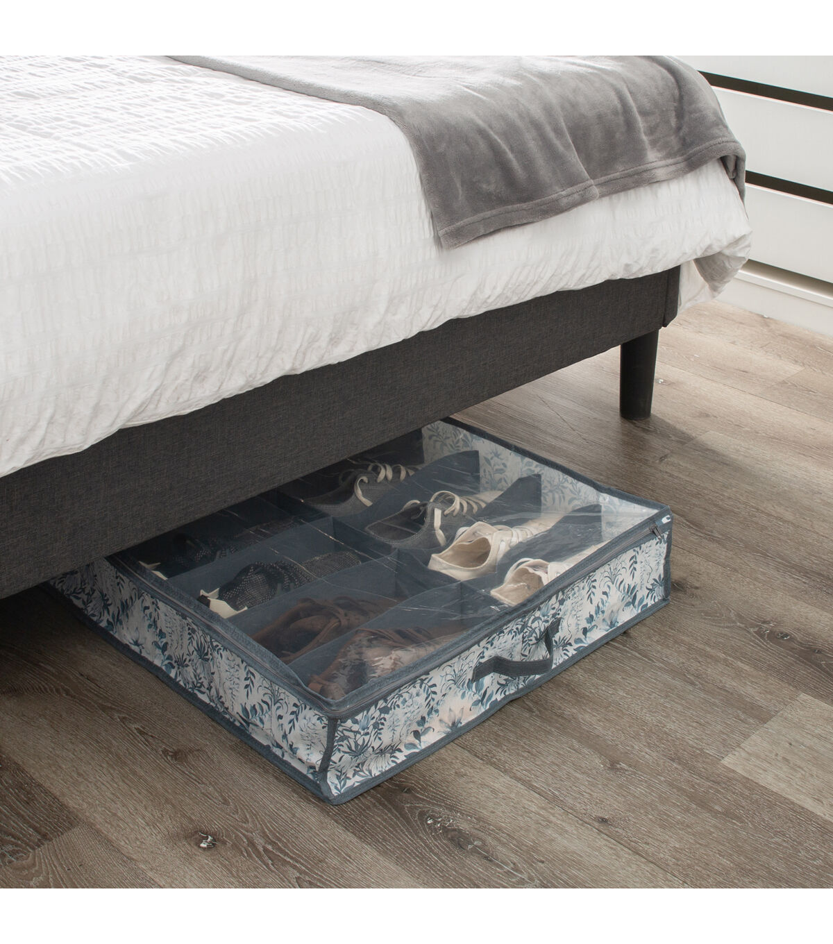 Laura Ashley 29 x 24 Parterre 12 Pair Under The Bed Shoe Storage Bag