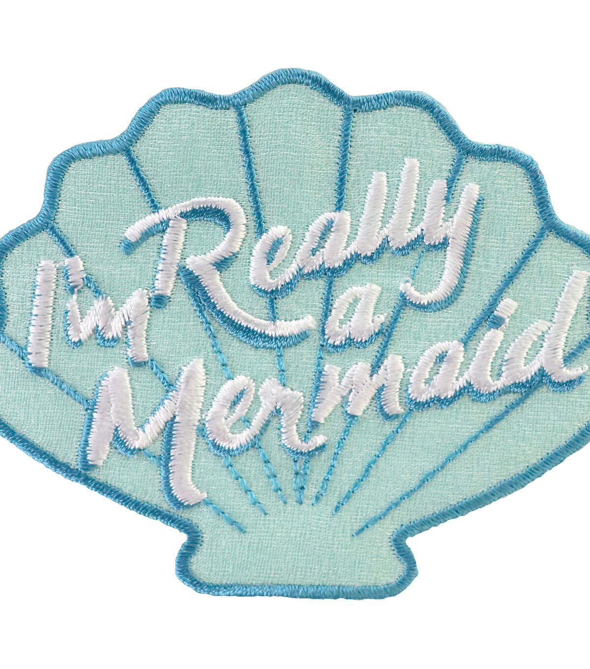 Simplicity 3.5 x 3 I'm Really a Mermaid on Shell Iron On Patch