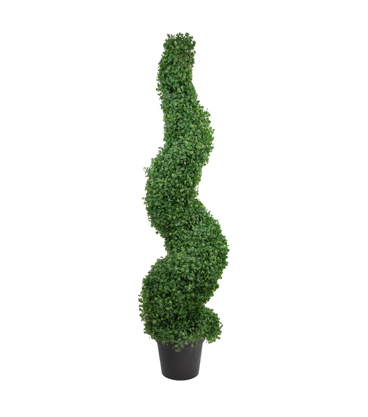 Northlight 48 Green Spiral Boxwood Topiary in Pot