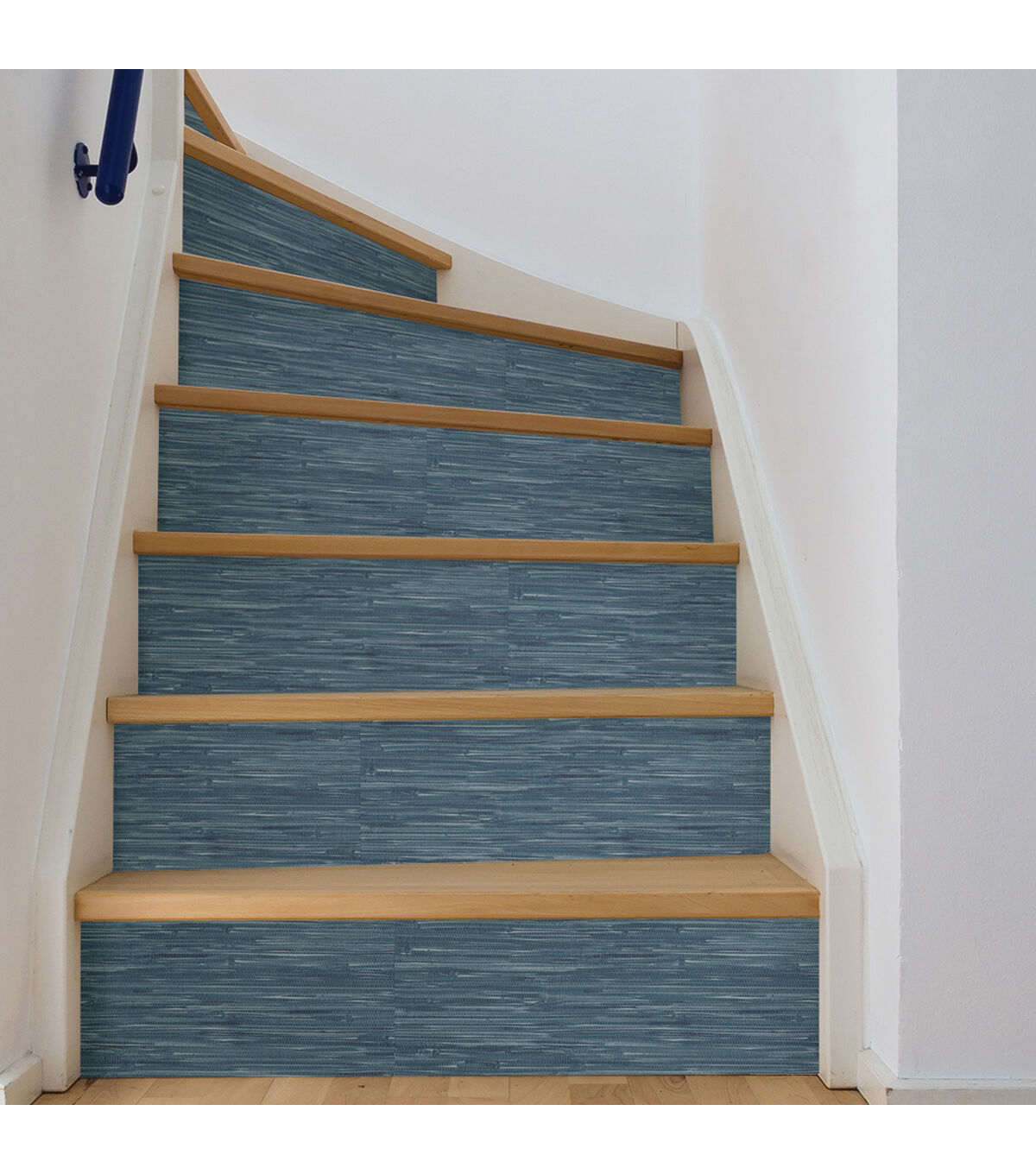 Wallpops NuWallpaper Peel & Stick Wallpaper Steel Blue Grassweave