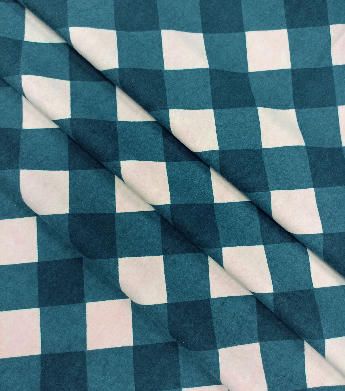 Navy Bias Plaid Super Snuggle Flannel Fabric