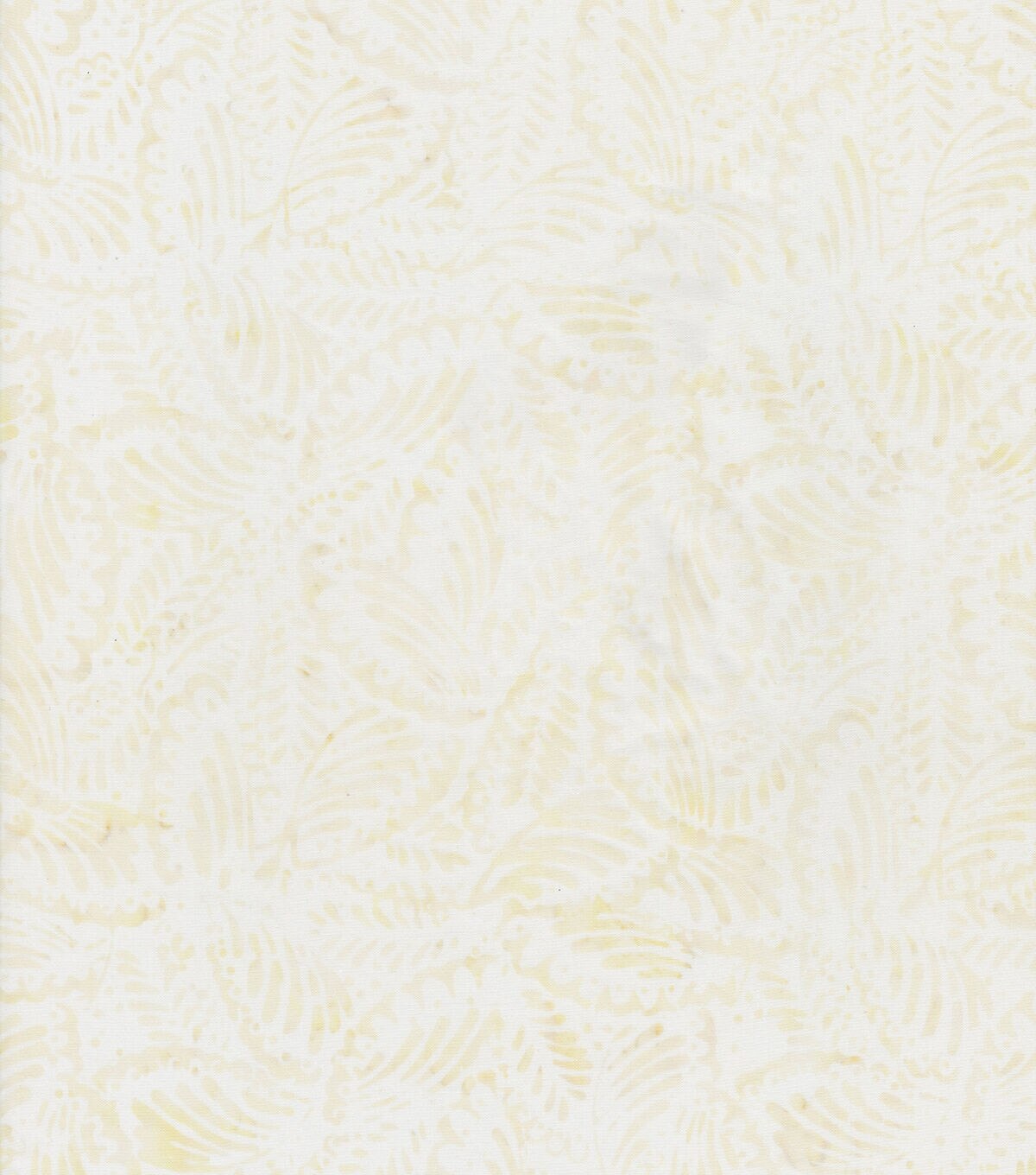 Hi Fashion Cream Tonal Leaves Batik Cotton Fabric