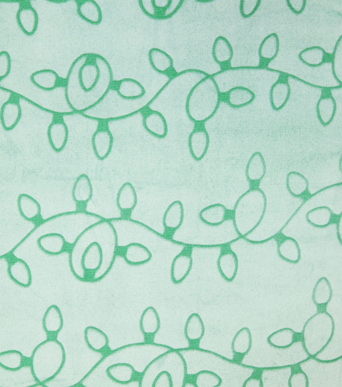 Green Embossed Christmas Lights Sew Lush Fleece Fabric by POP!