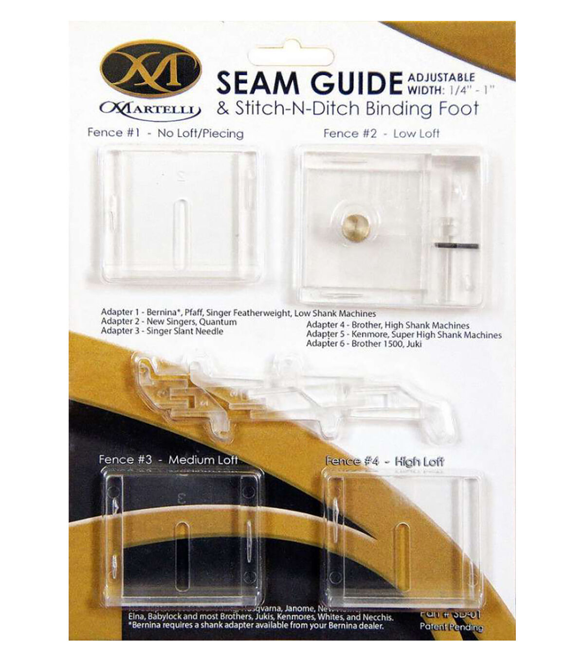 Martelli Stitch n' Ditch Binder Presser Foot