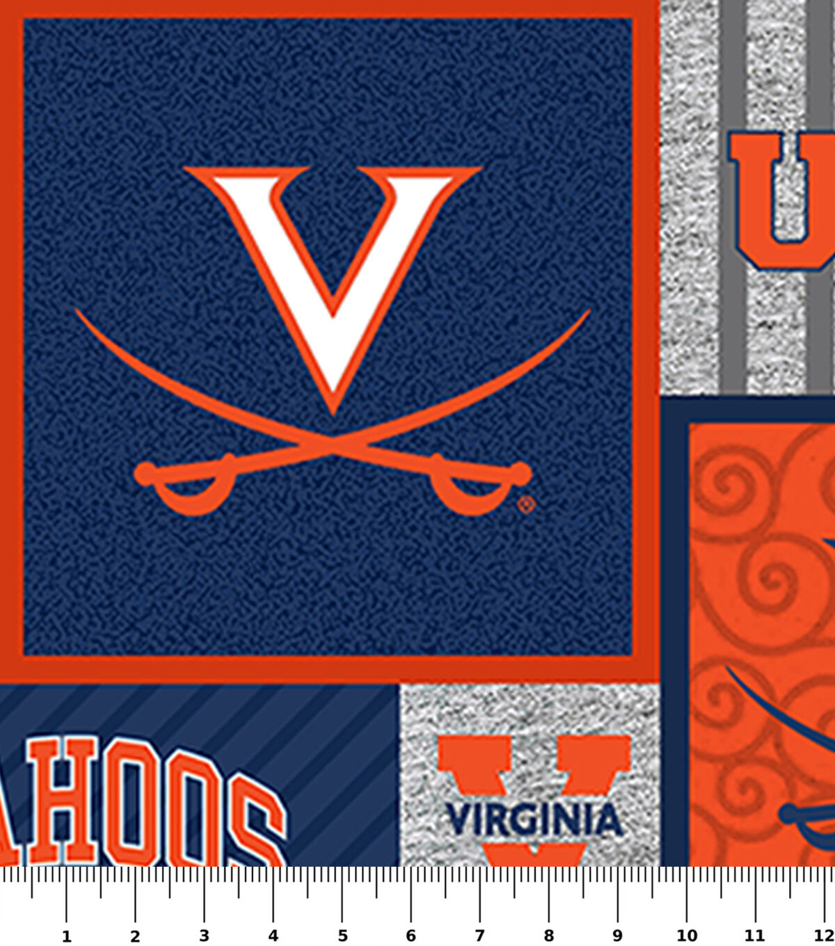 Virginia College Patch Fleece Fabric