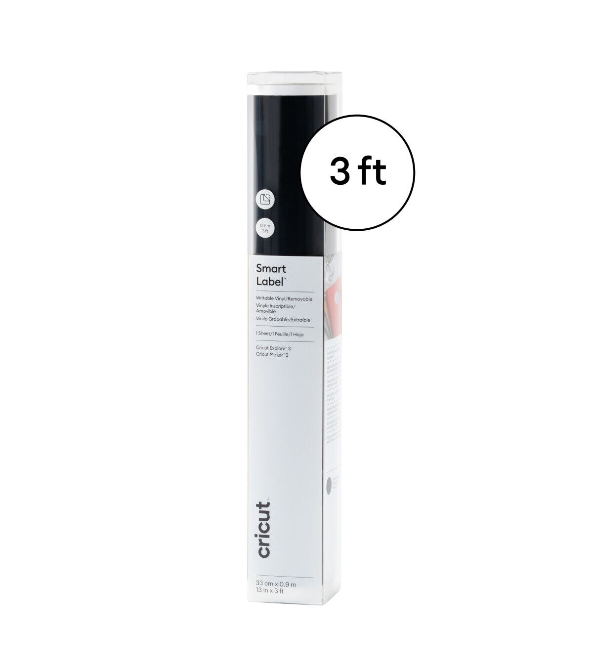 Cricut 13 x 3' Smart Label Removable Writable Vinyl Roll