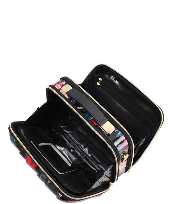 Savoir Collection Quilted Floral Print Travel Beauty Case
