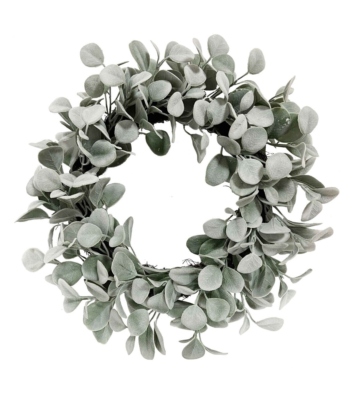 22 Flocked Eucalyptus Leaf Wreath by Bloom Room