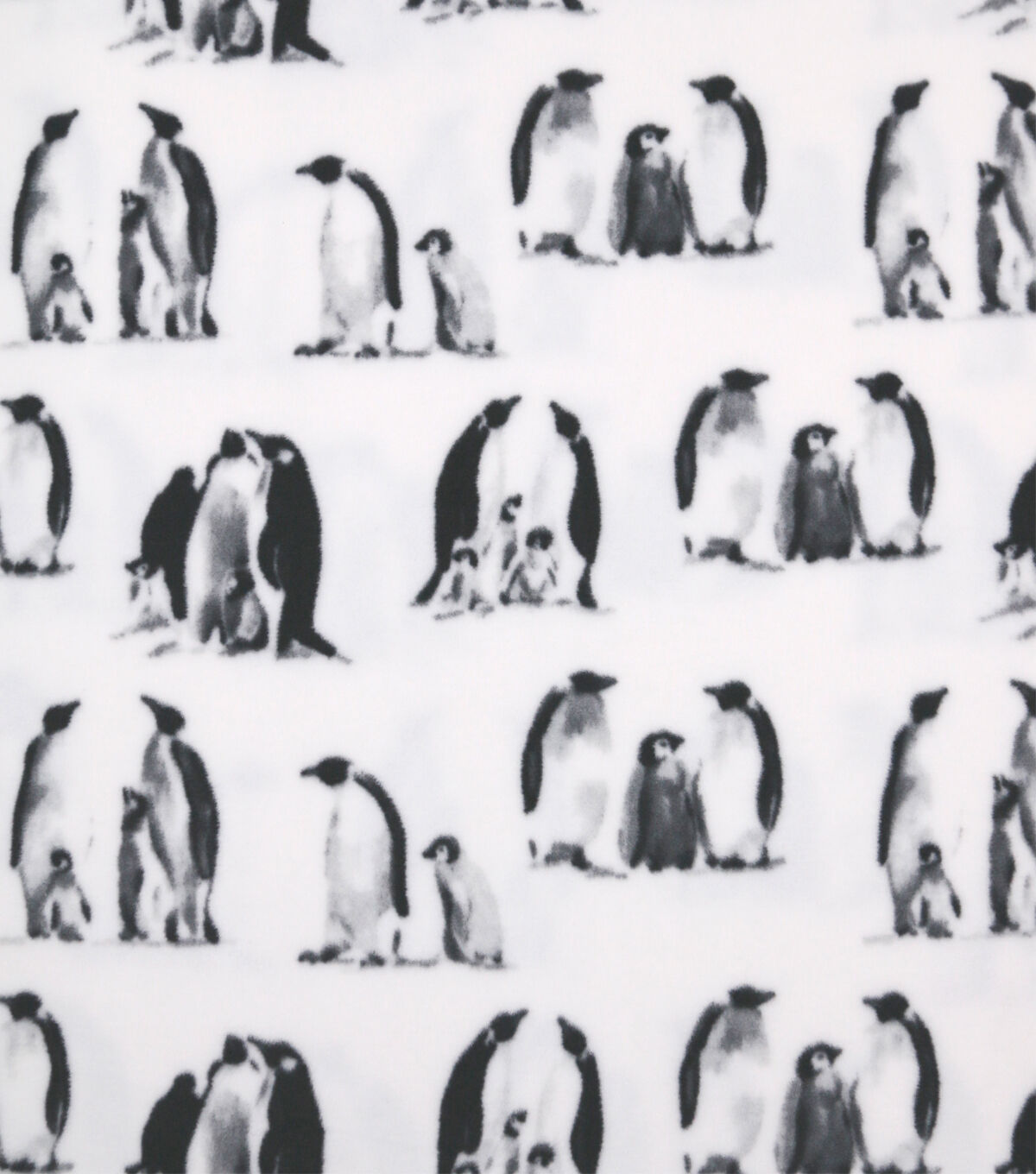 Penguins Anti Pill Fleece Fabric