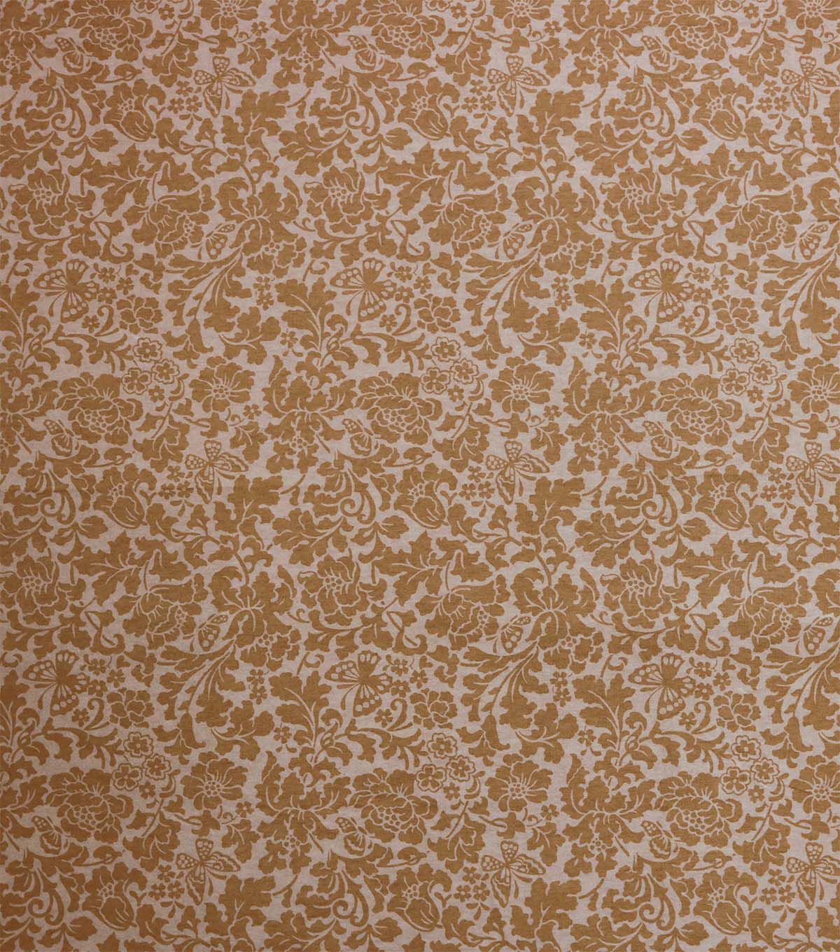 108 Tan Tonal Floral Wide Flannel Fabric