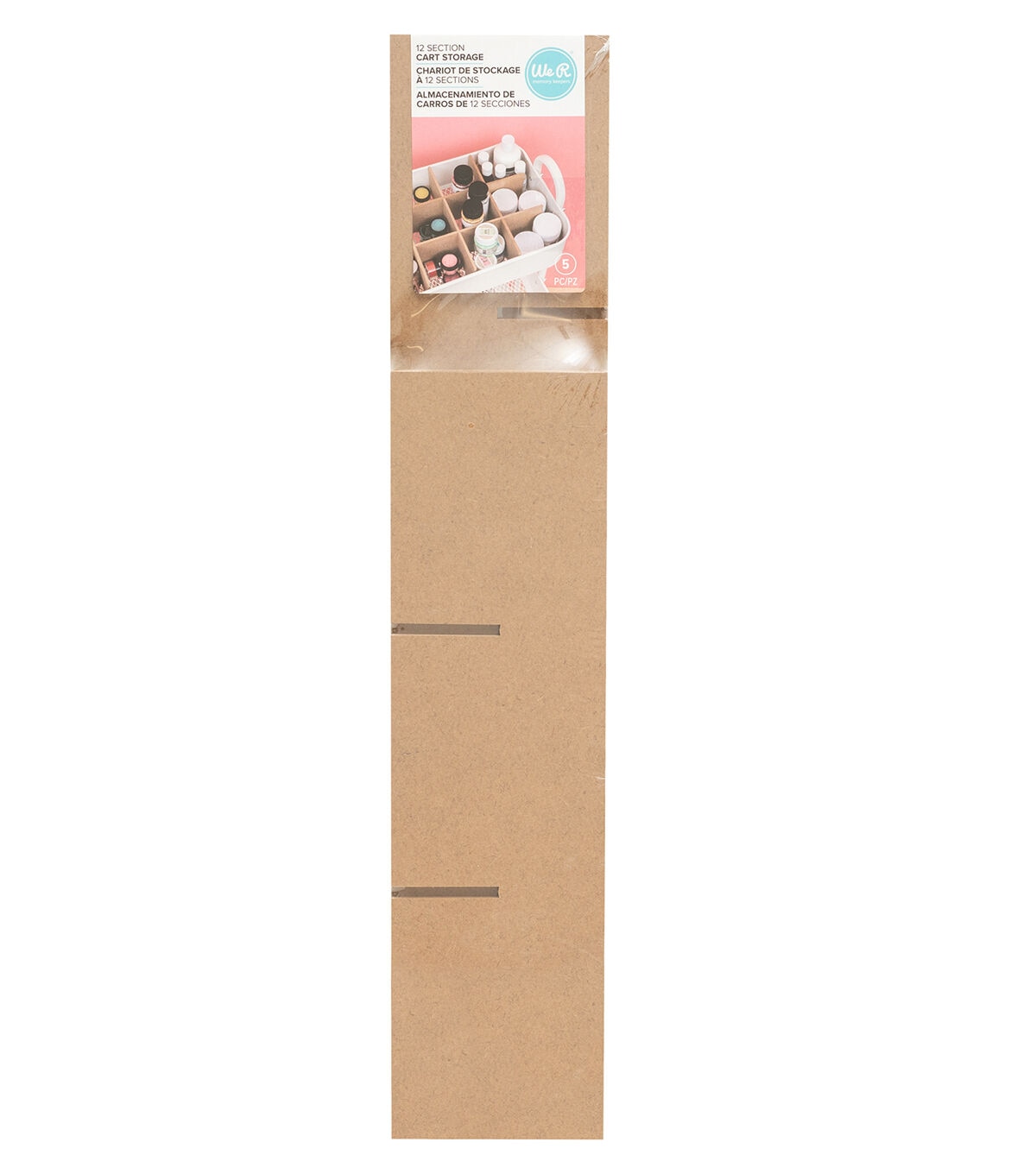 We R Memory Keepers 3 x 15 Brown 12 Section Cart Storage Divider 5pc