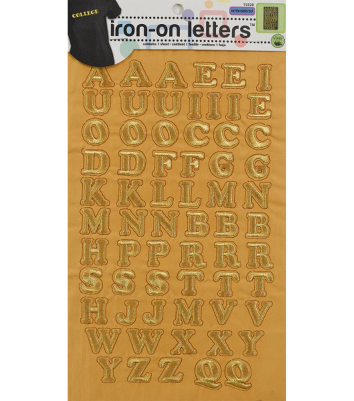 Dritz 3/4 Iron-on Letters, Embroidered Cooper Style