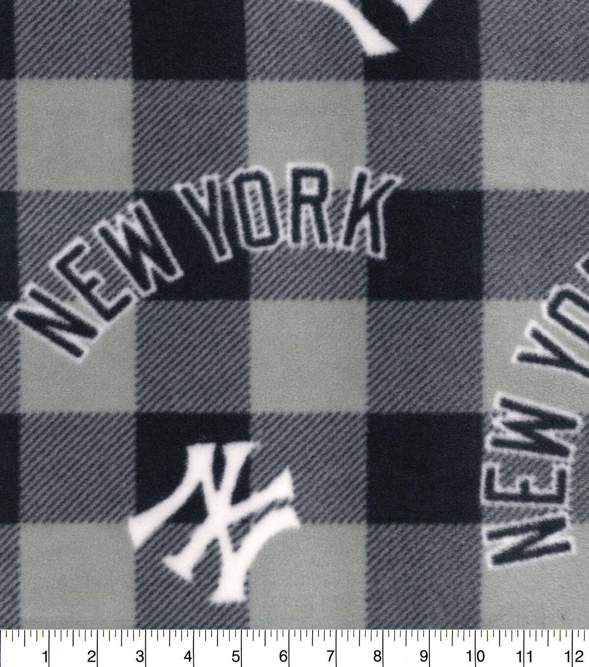Fabric Traditions New York Yankees Fleece Fabric Buffalo Check