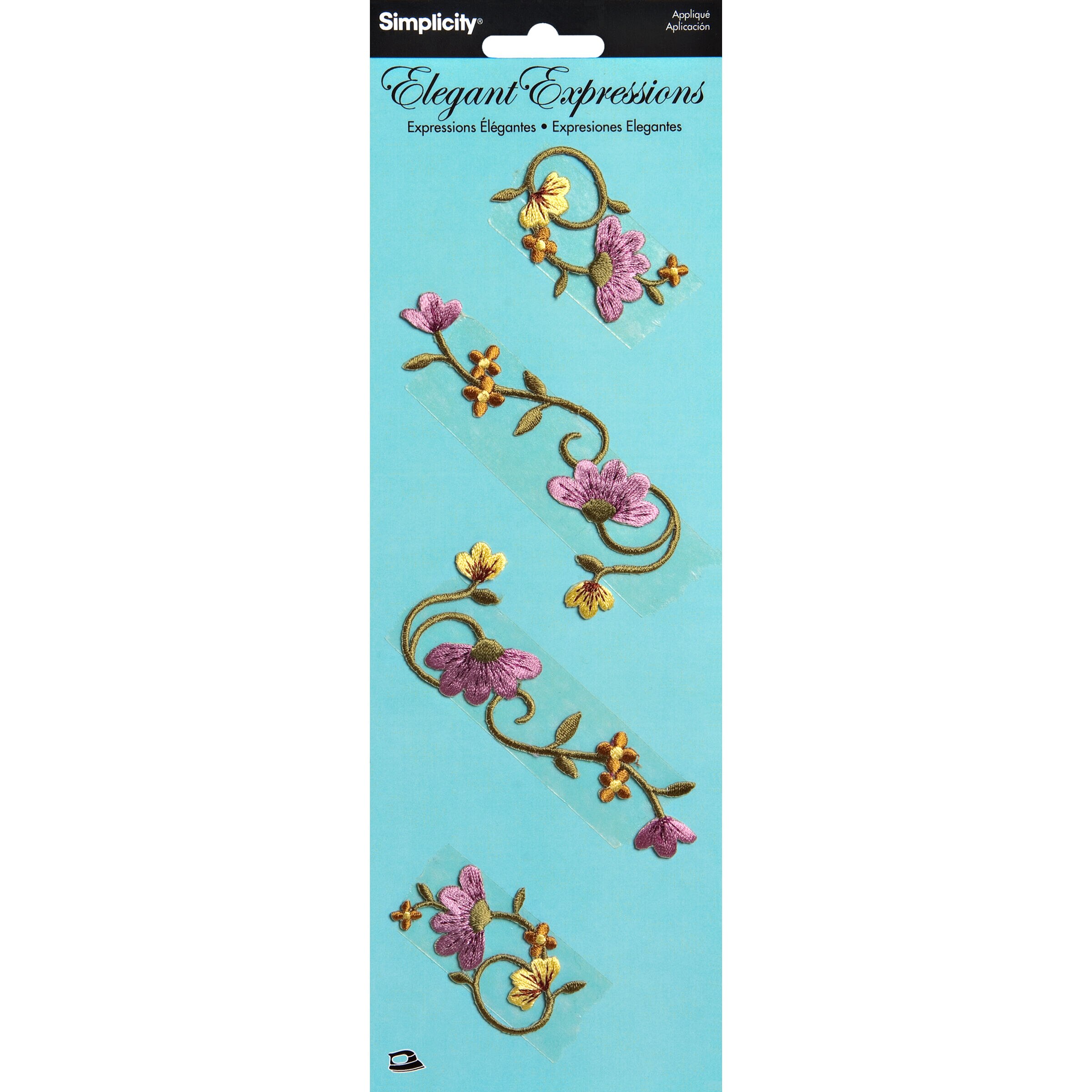 Simplicity Multicolor Vines Iron On Patch