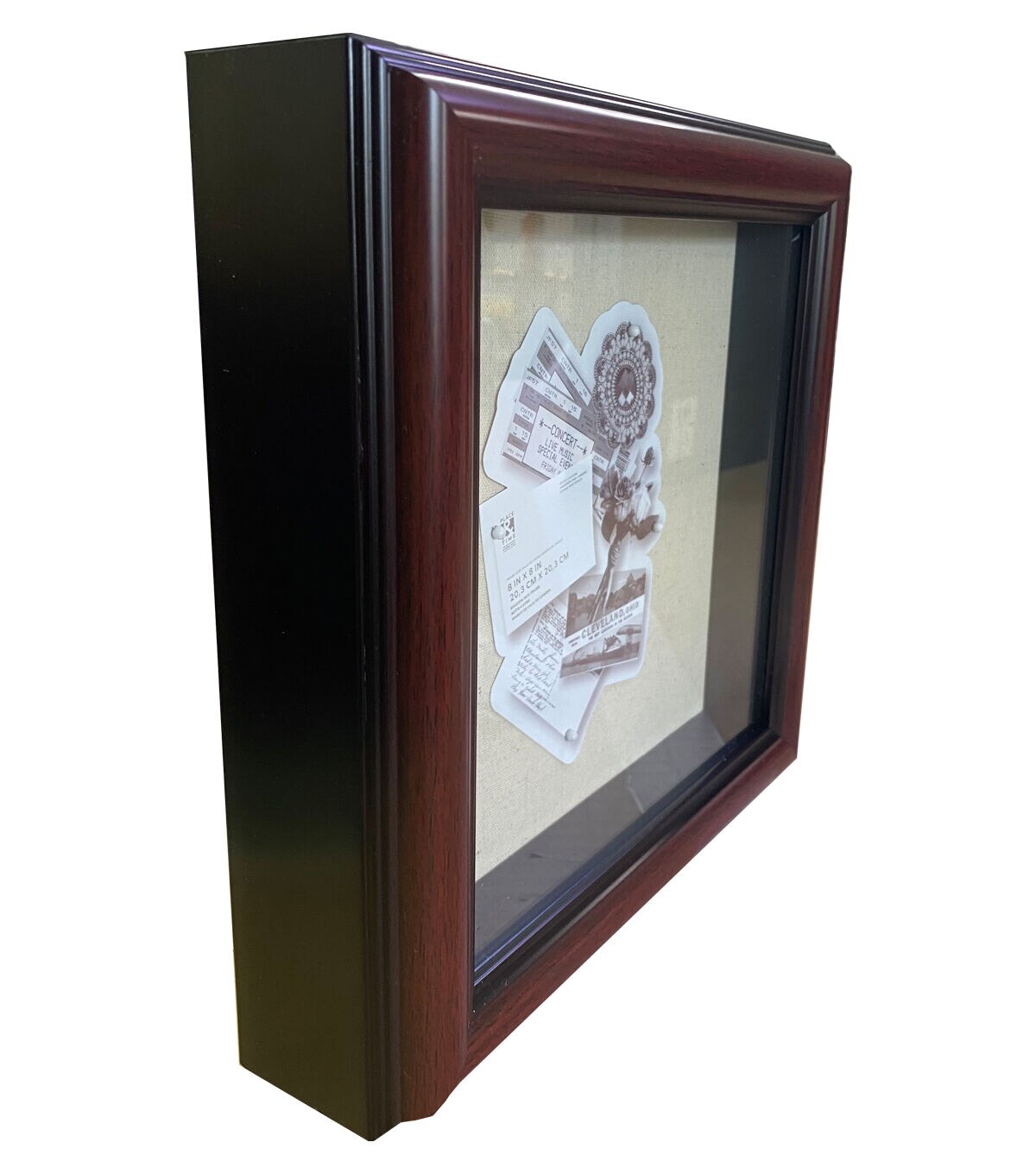 8 x 8 Rounded Cherry Shadowbox by Place & Time