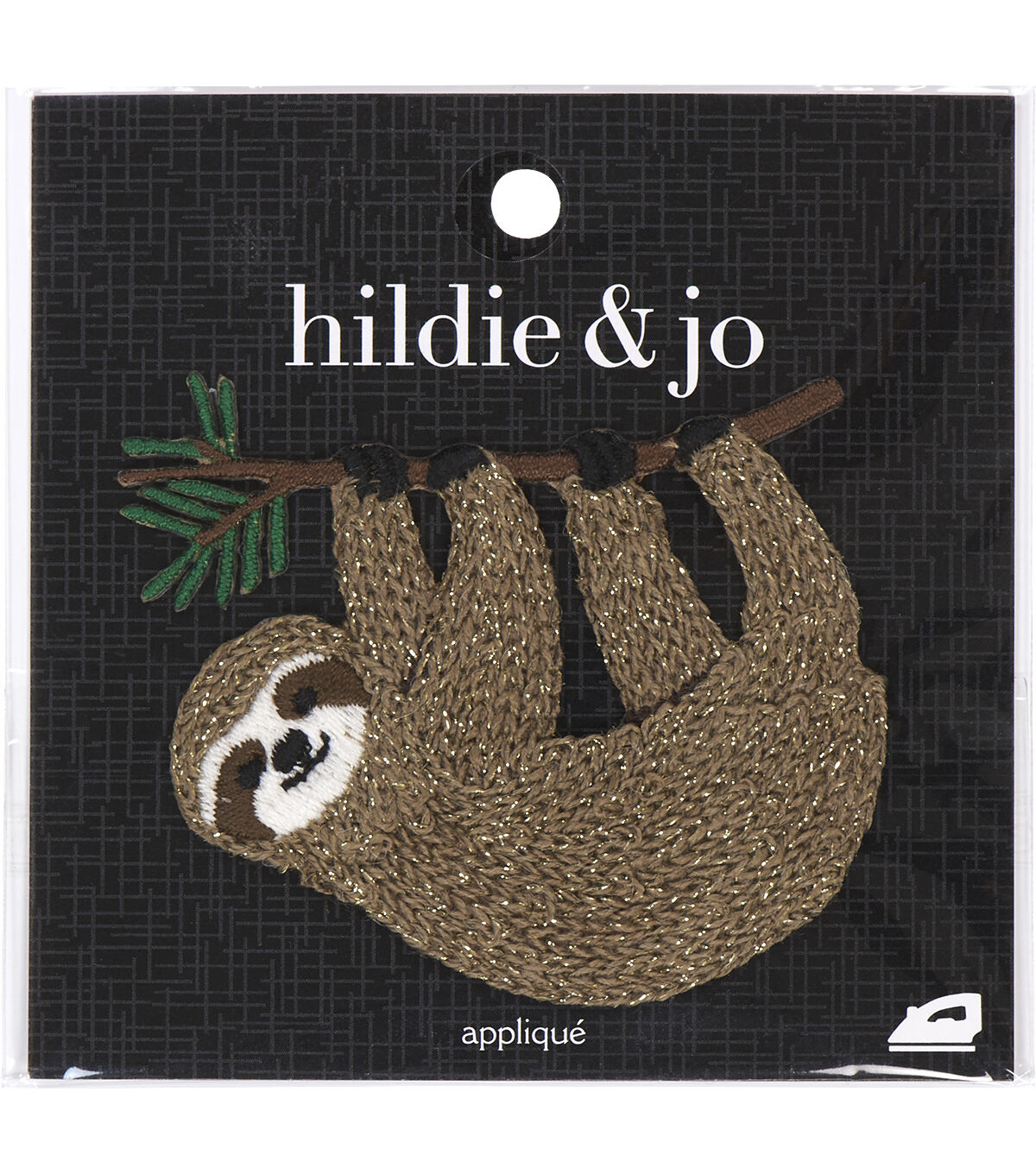 3 x 2.5 Chenille Sloth Iron On Patch by hildie & jo