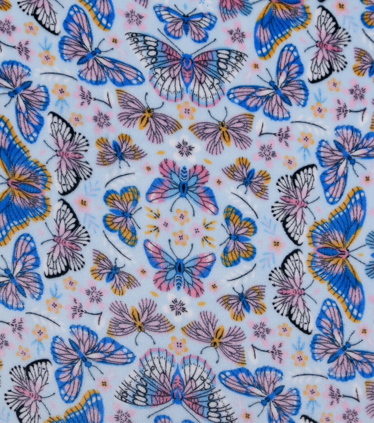 Spring Butterfly Sew Lush Fleece Fabric