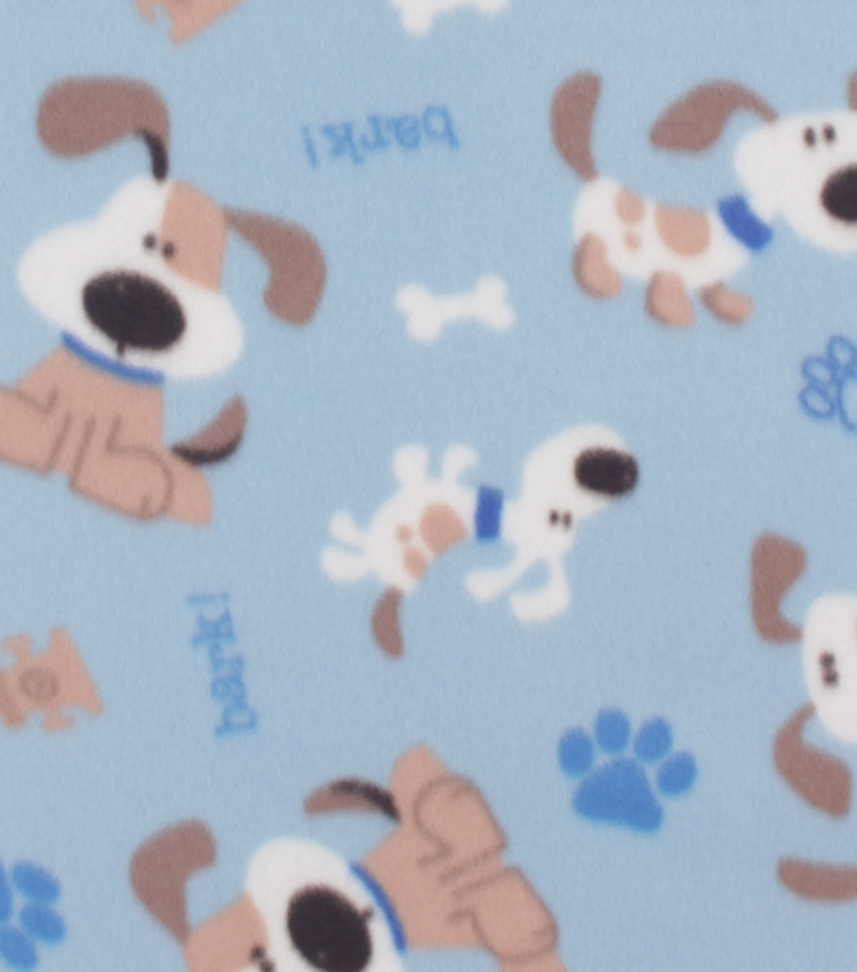 Bark Spot on Blue Blizzard Fleece Fabric