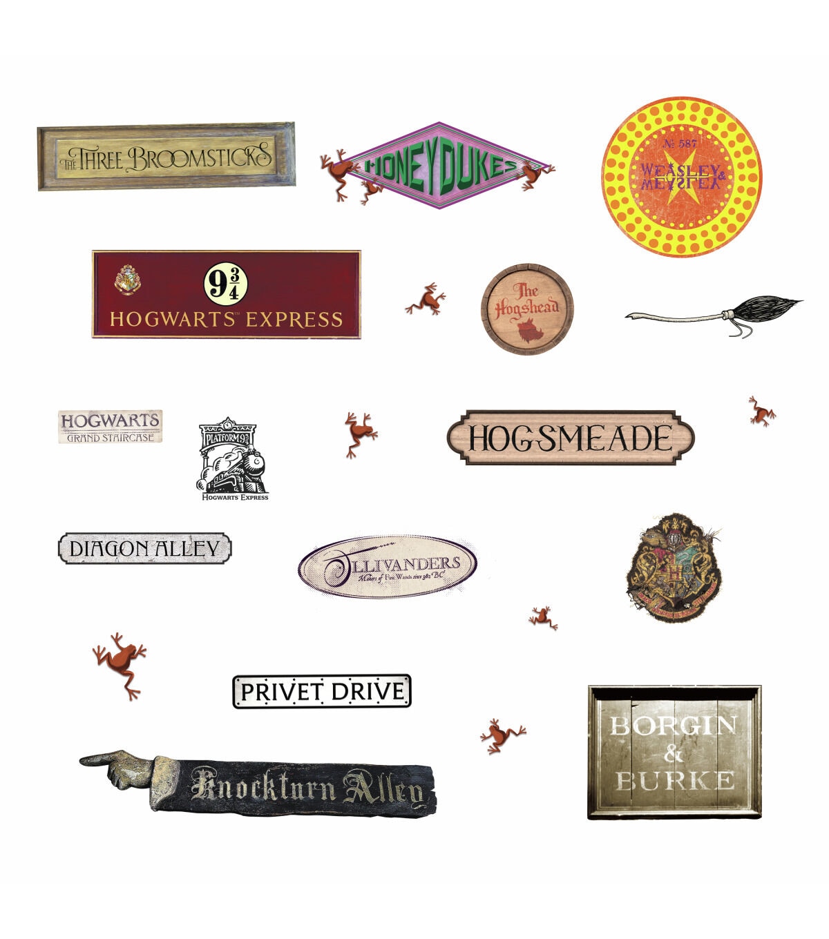 RoomMates Wall Decals Harry Potter Signs
