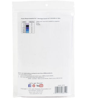 Jack Dempsey Butterflies Stamped Perle Edge Dresser Scarf & Doilies