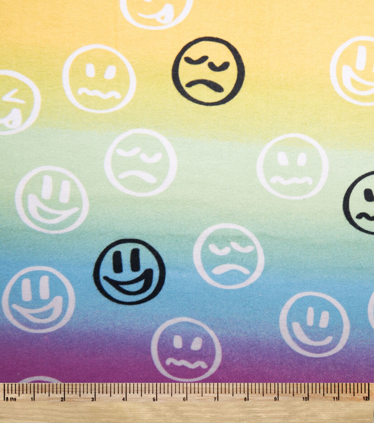 90'S Smiley Face Flannel Super Snuggle Flannel Fabric