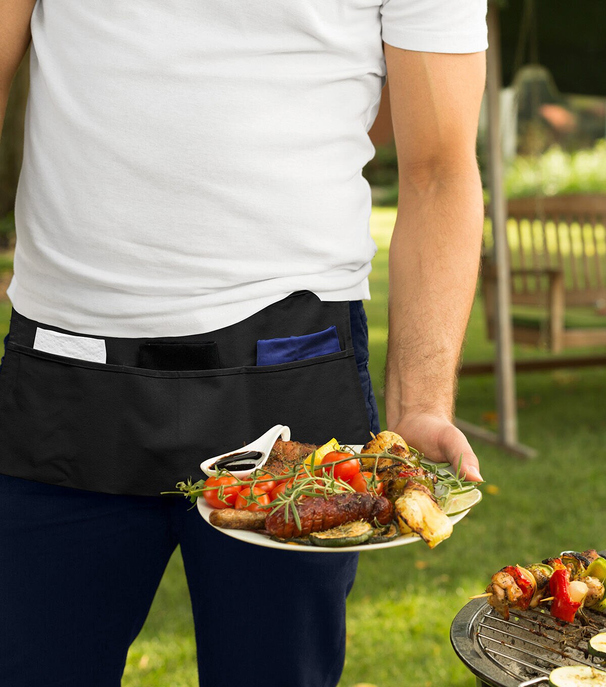 Adult Canvas Waist Apron Value Pack Black