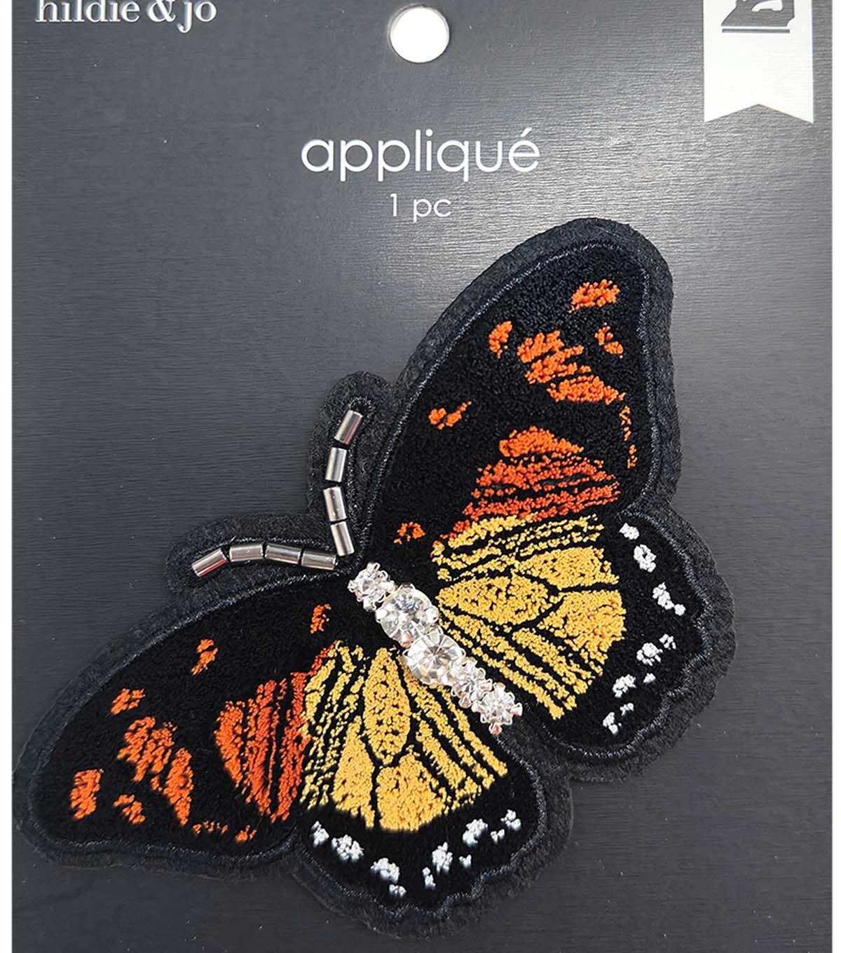 4 Orange & Yellow Butterfly Iron On Patch by hildie & jo