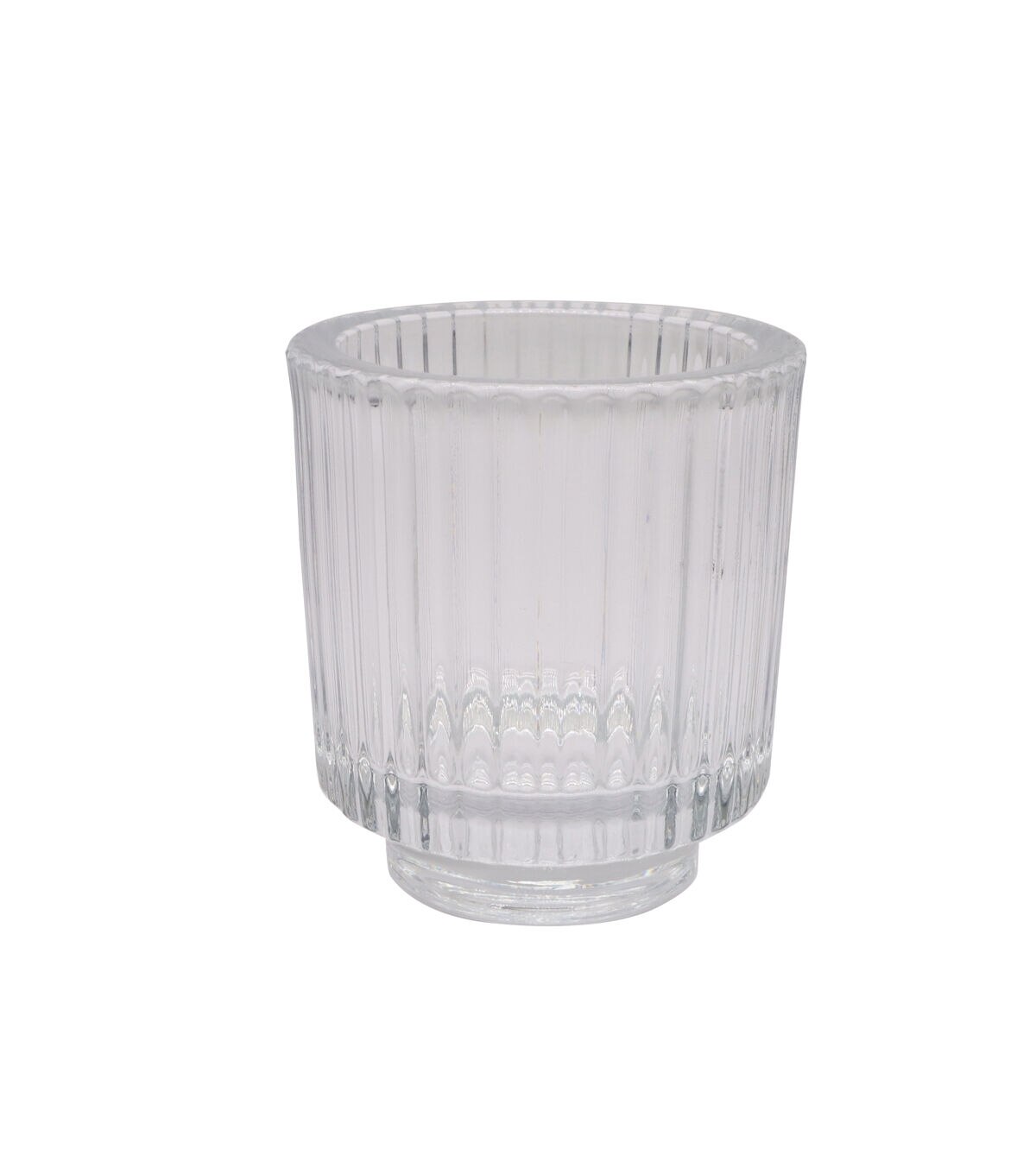 3 Glass Ribbed Candle Holder by Place & Time
