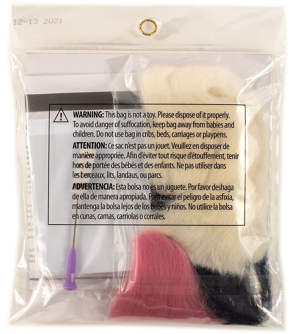 Dimensions 4 Frenchie Wool Roving Needle Felting Kit
