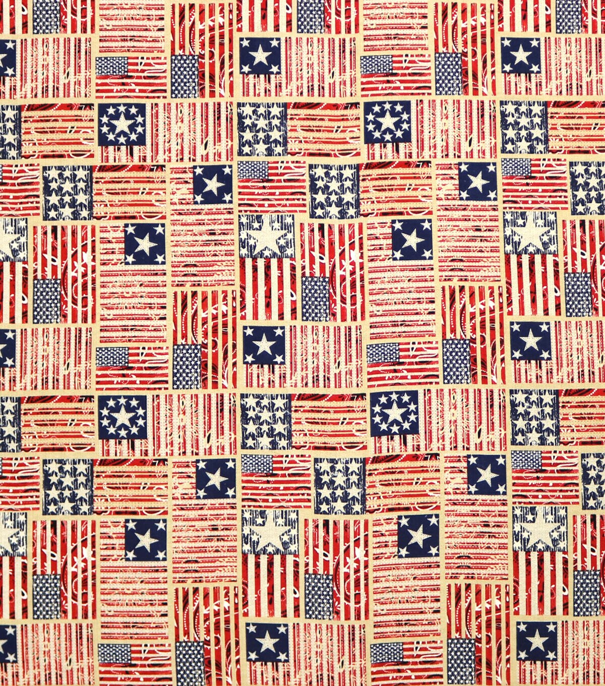 Americana Flags Super Snuggle Flannel Fabric