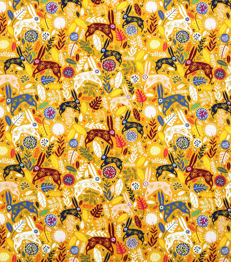 Pattern Trap Rabbit Super Snuggle Flannel Fabric