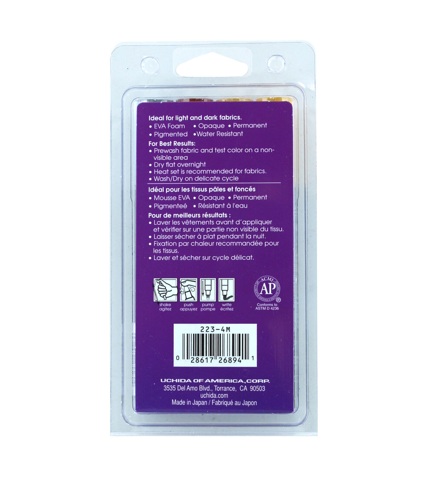 Marvy Uchida 4ct Metallic Cosplay Fabric Marker