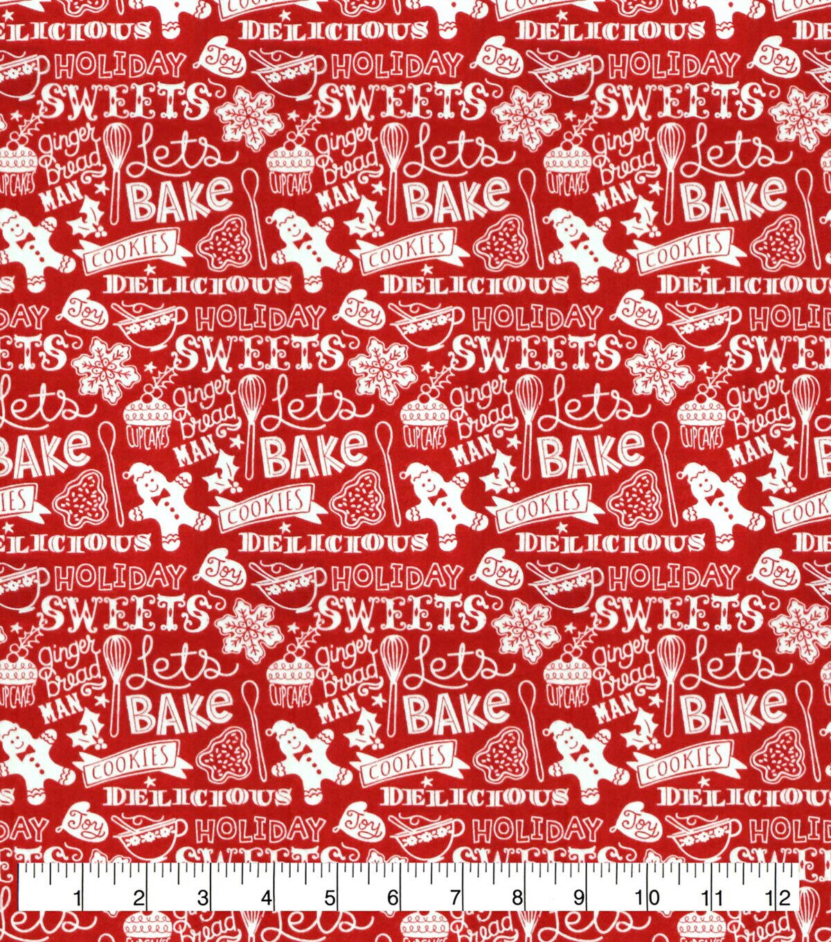 Cookie Baking Super Snuggle Christmas Flannel Fabric
