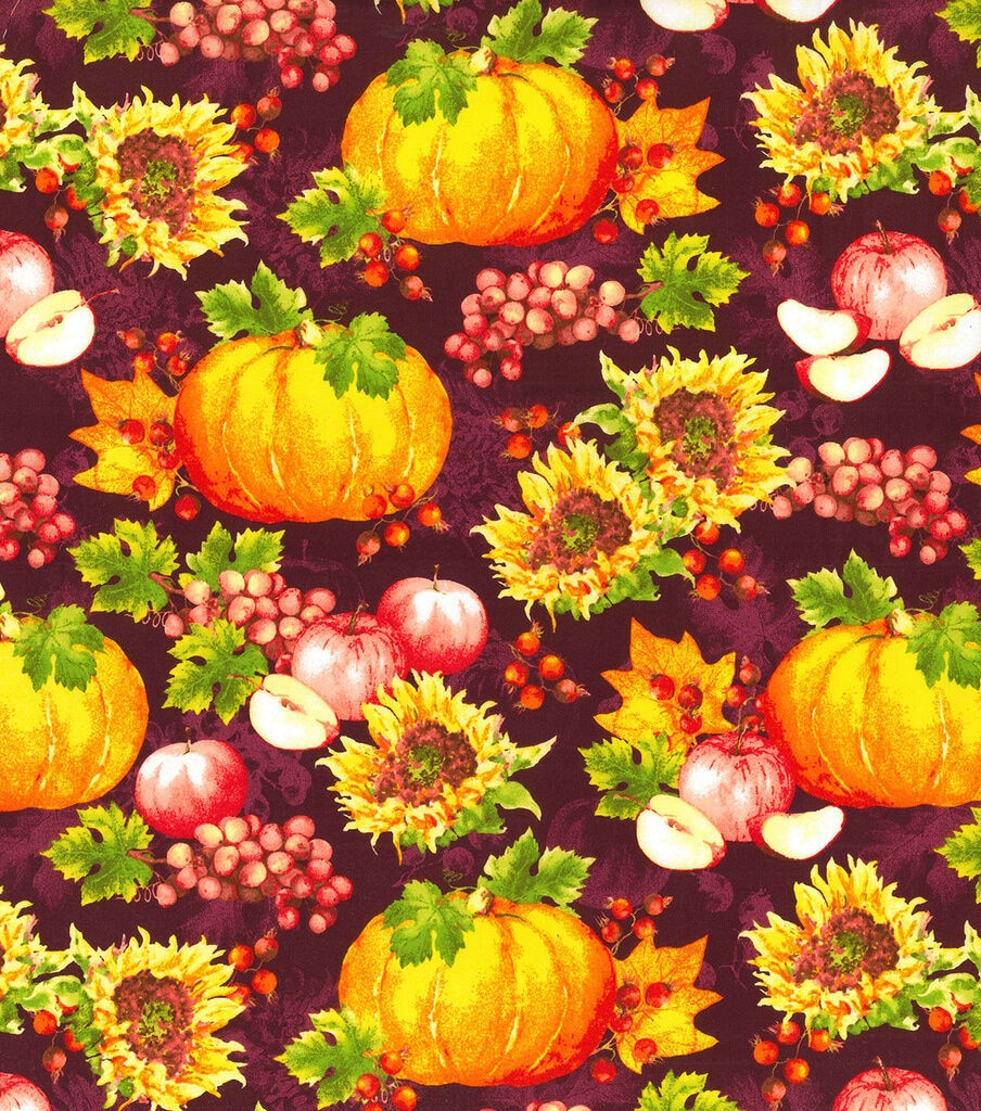 Fabric Traditions Harvest Icons with Berries Harvest Cotton Fabric