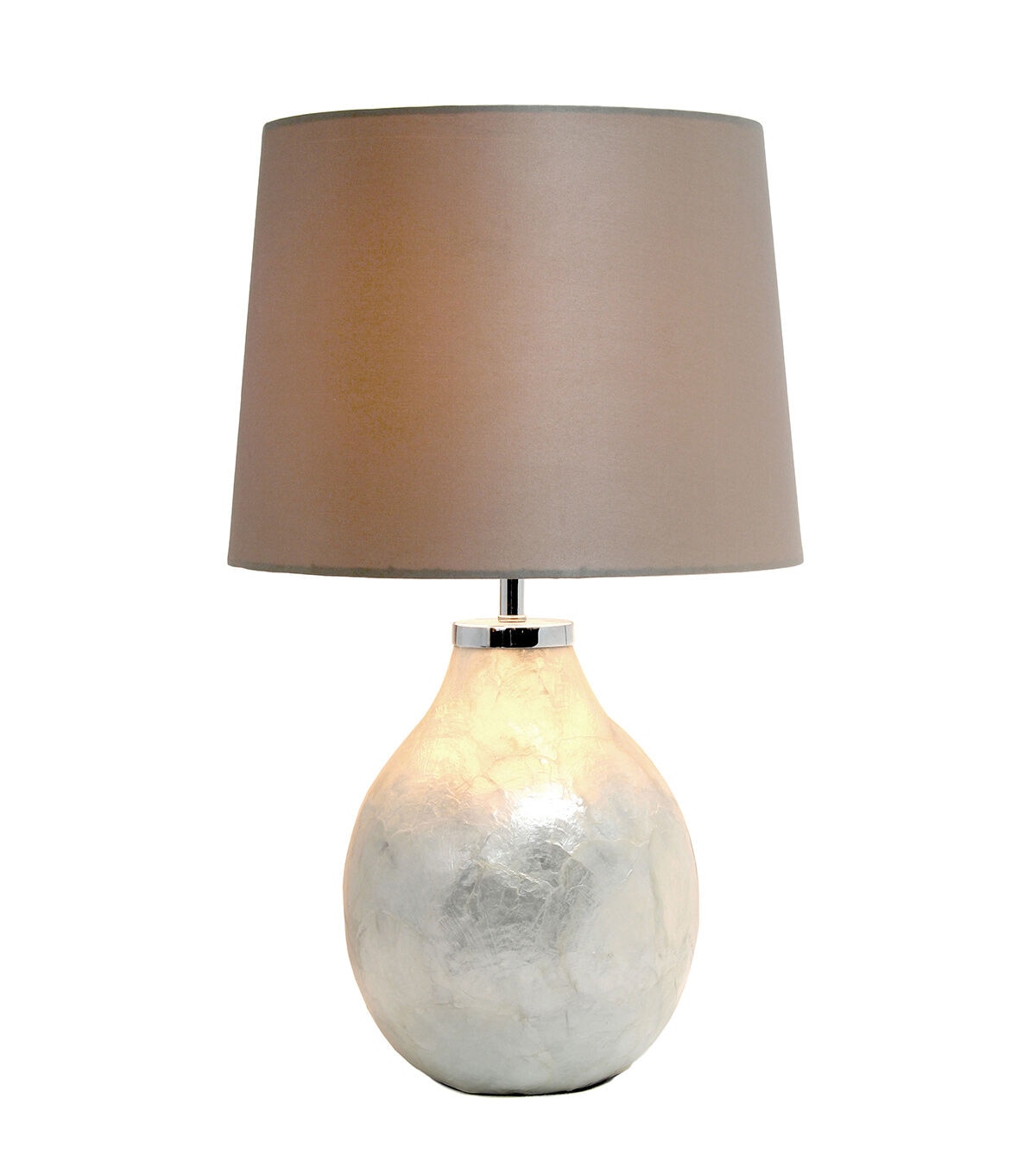 All The Rages 1 Light Pearl Table Lamp with Fabric Shade