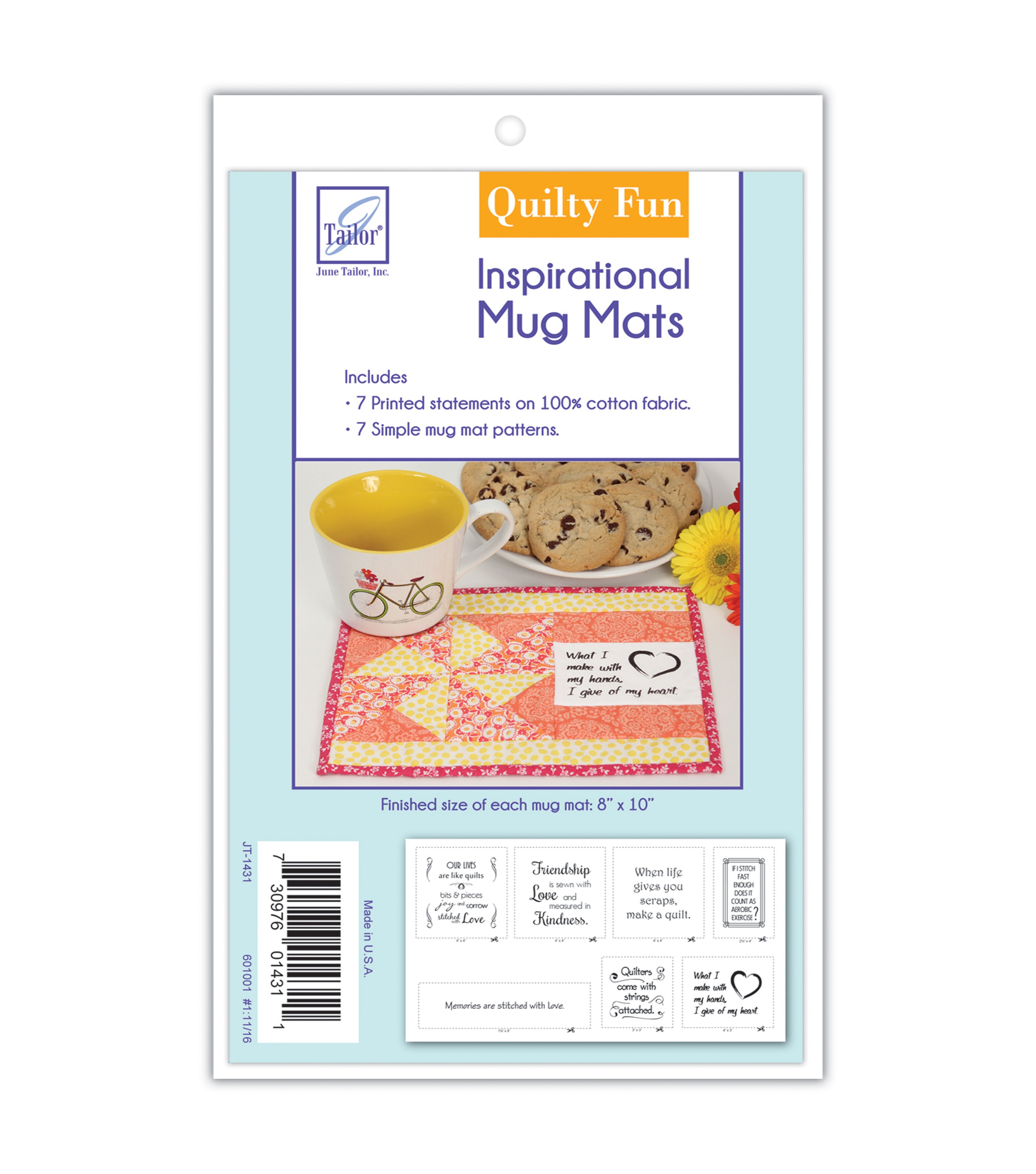 June Tailor Inspirational Mug Mats Quilty Fun Series