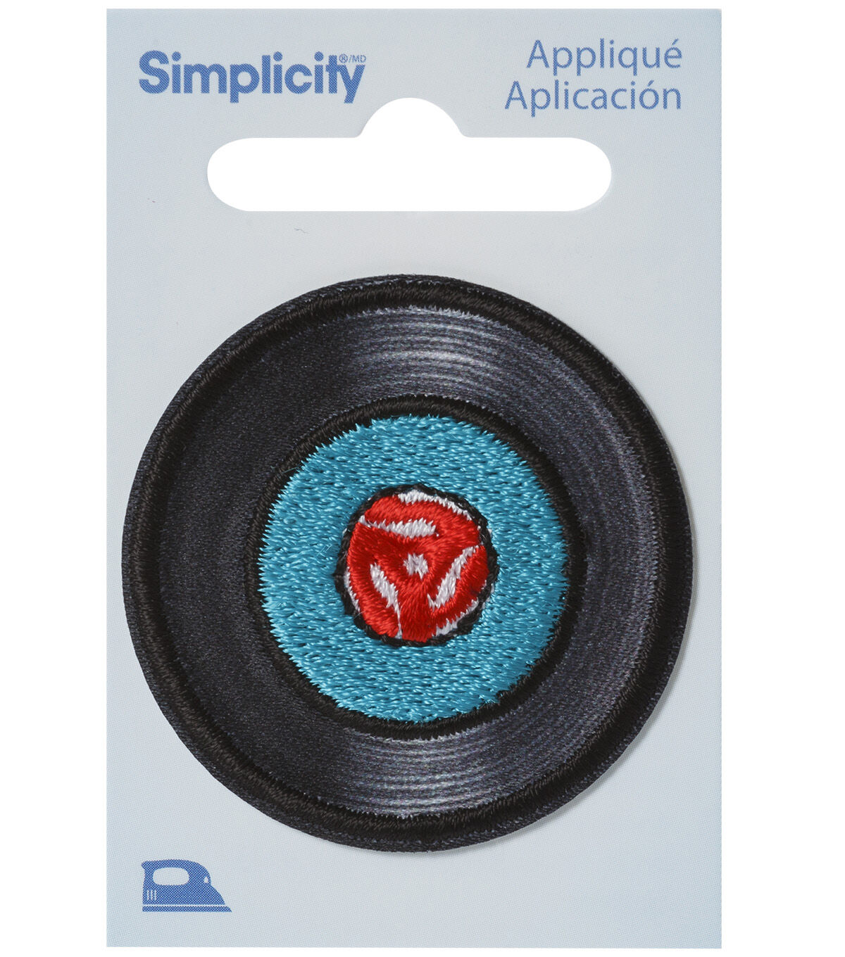Simplicity 2 Vintage 45 Record Iron On Patch