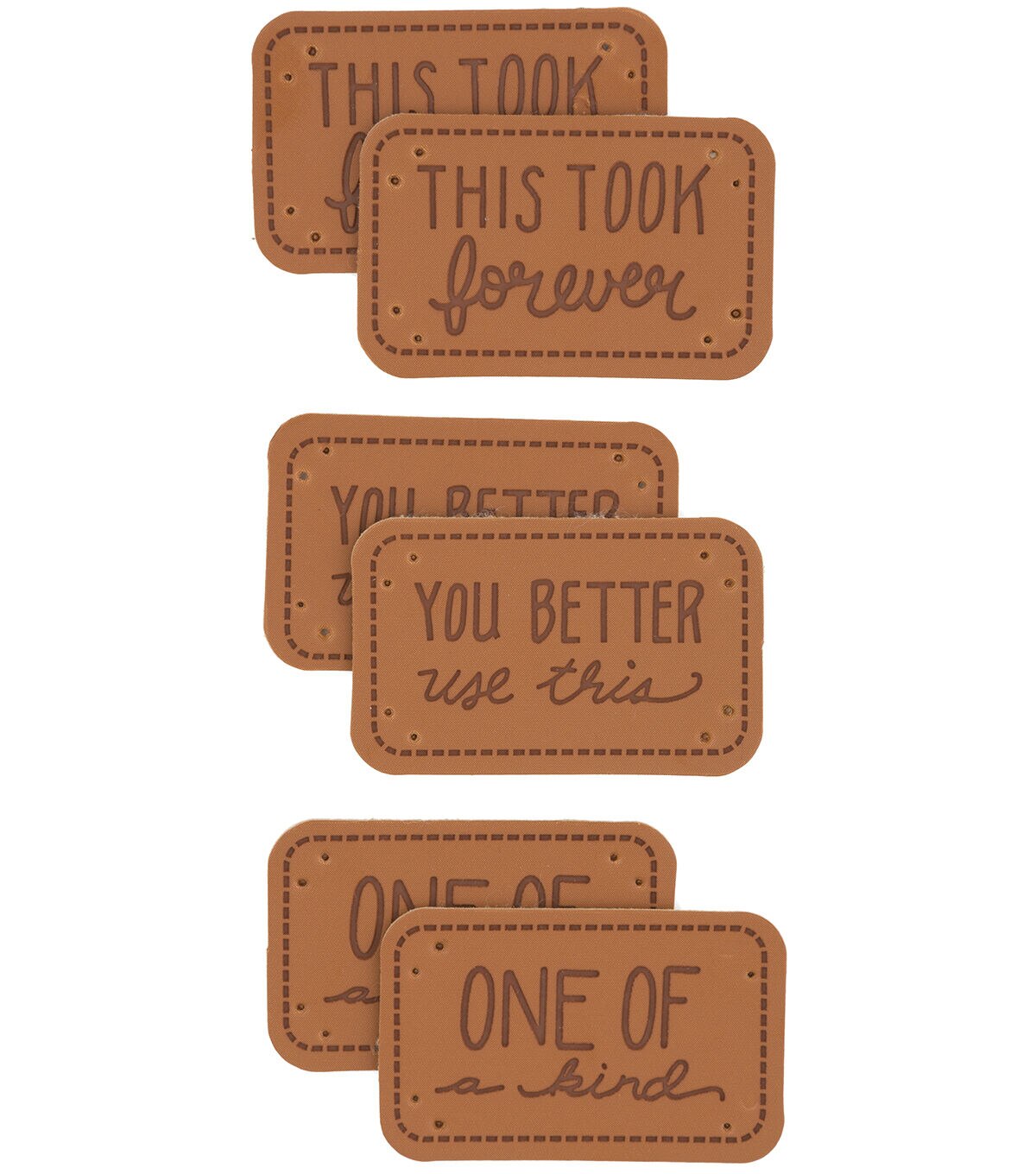 Boye 6 Pack Faux Leather Project Labels