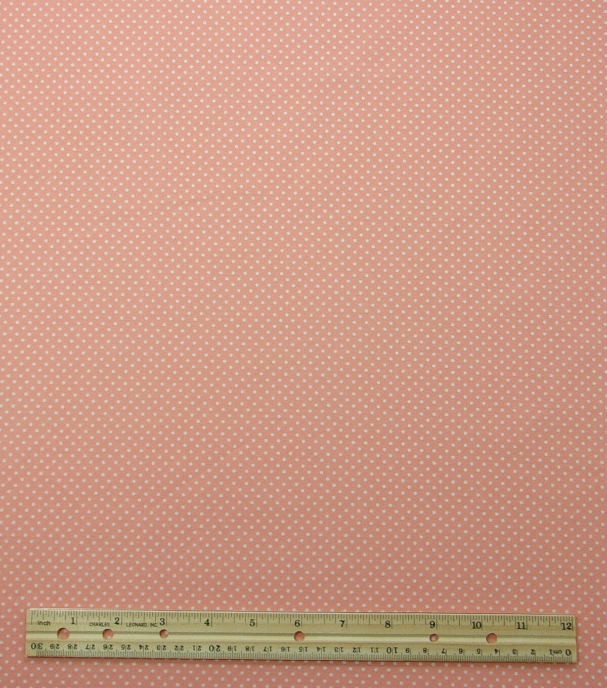 Pin Dots on Washed Coral Quilt Cotton Fabric by Quilter's Showcase