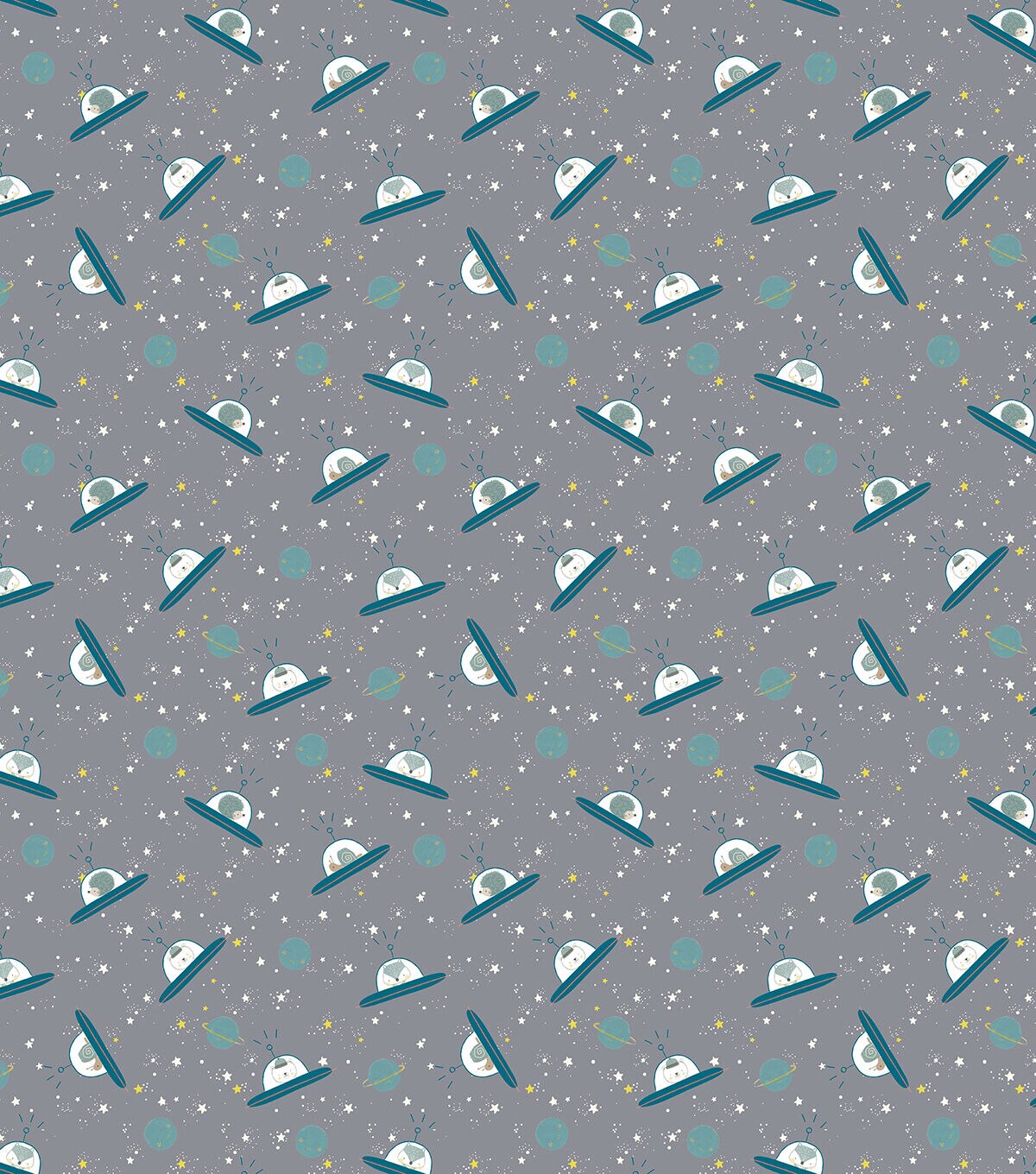 Space Animals Super Snuggle Flannel Fabric