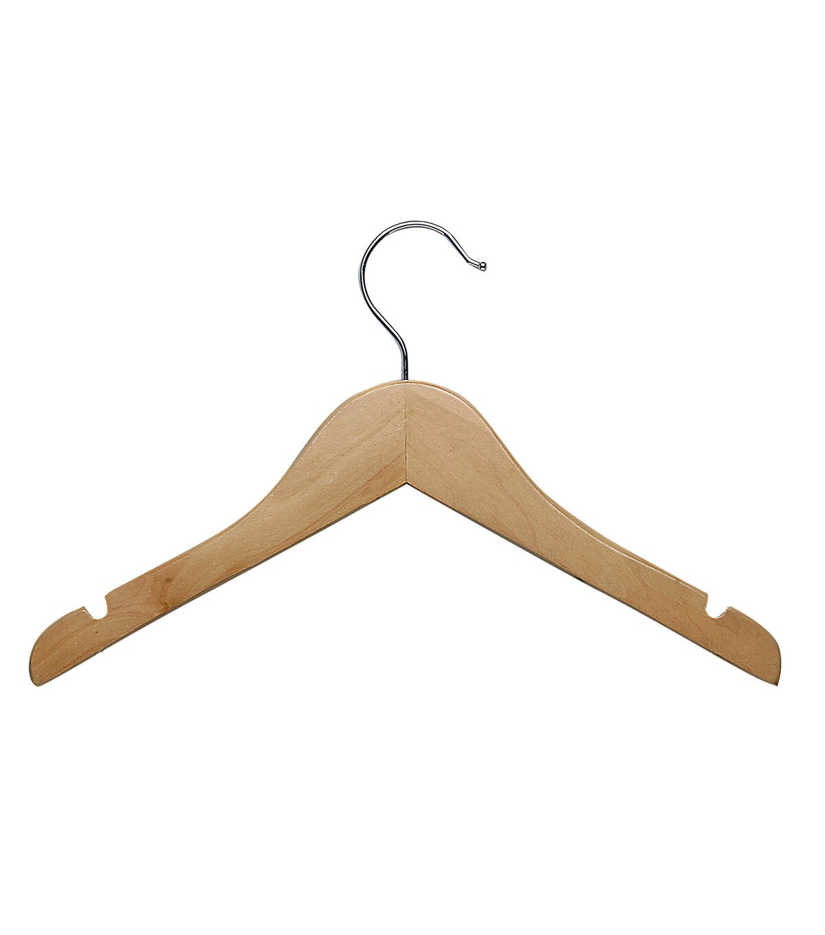 Honey Can Do 12 x 4.5 Kids Wood Shirt Hangers 10pk