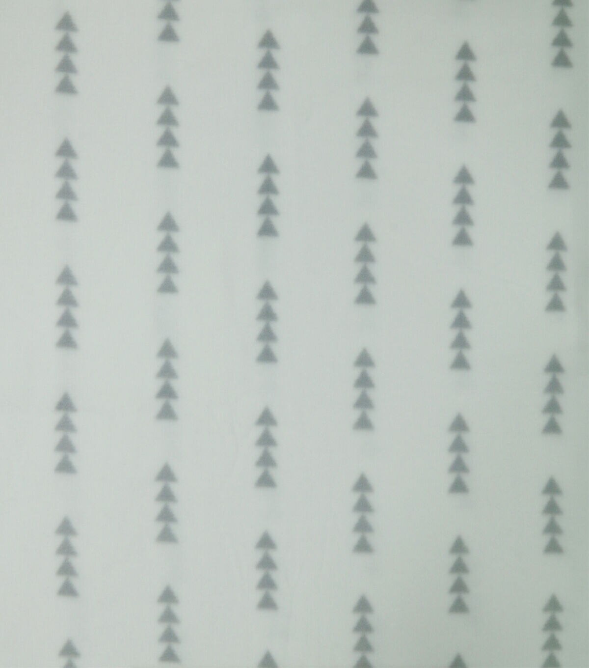 Gray Vertical Triangles on White Anti Pill Fleece Fabric