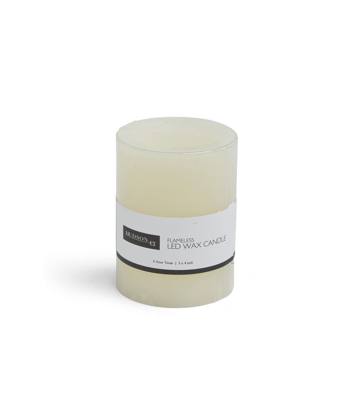 Flameless 3''x4'' Cream Smooth Vanilla Scented LED Pillar Candle