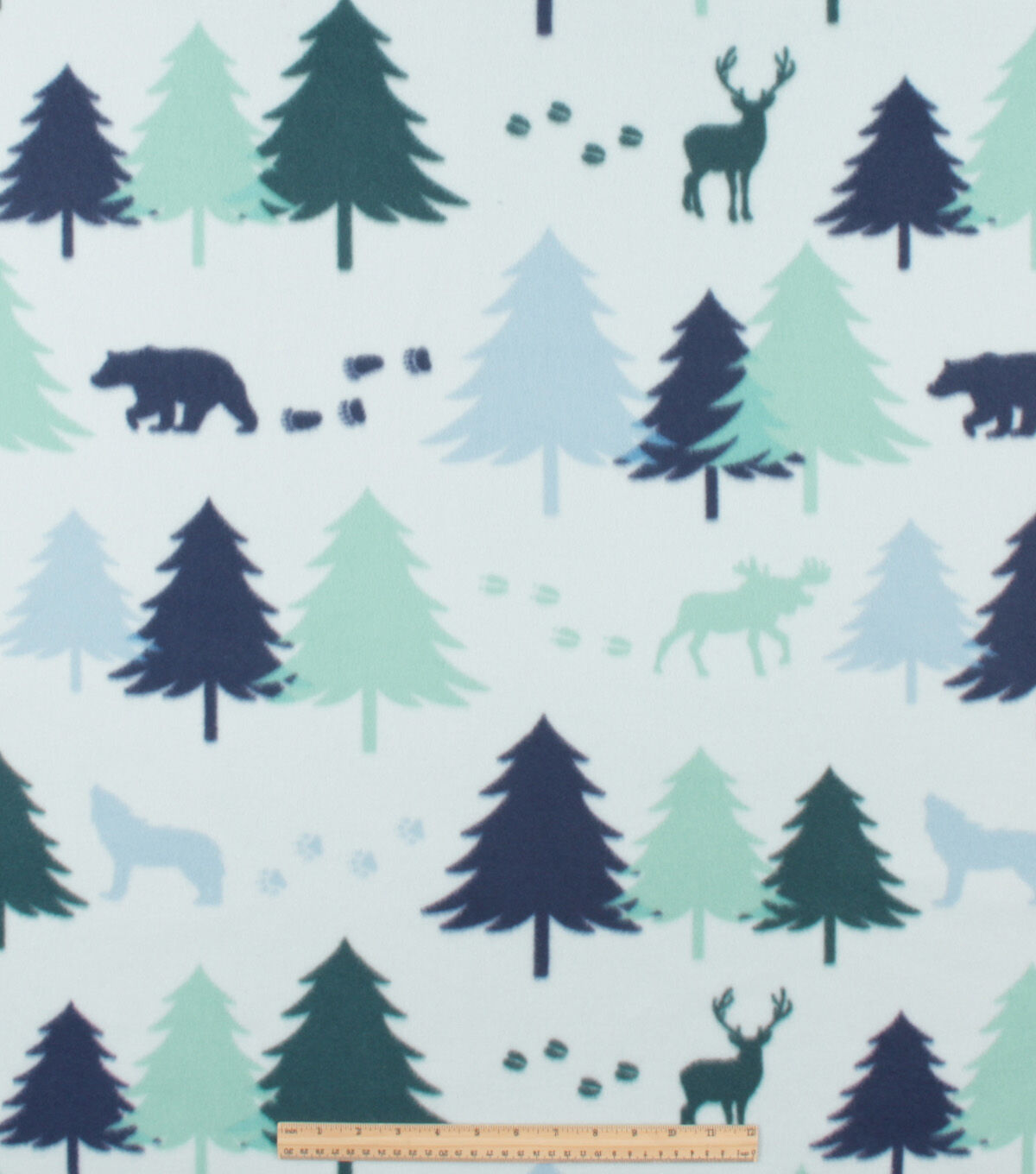 Blue Winter Animals Blizzard Fleece