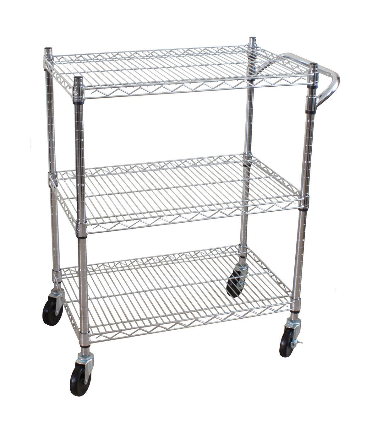 Oceanstar 400lbs Silver 3 Tier Heavy Duty All Purpose Utility Cart