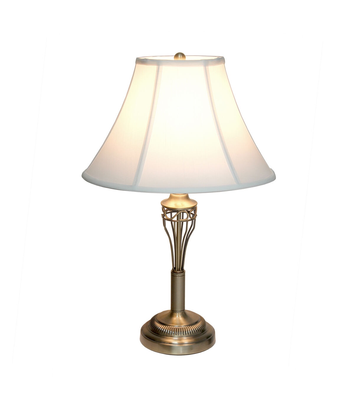 All The Rages Roma 3 Piece Brass Metal Lamp Set With White Empire Shades