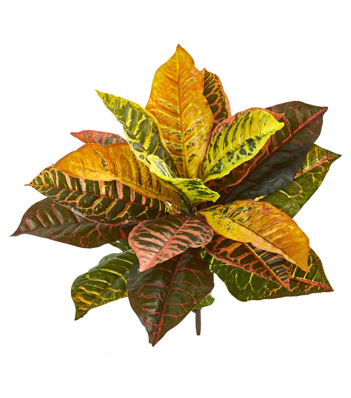 Nearly Natural 21 Real Touh Garden Croton Artificial Plant 4ct